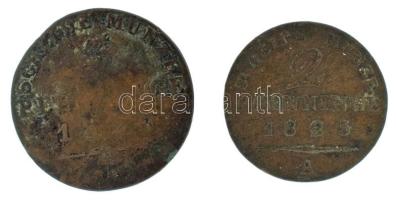Német államok / Poroszország 1825A 2pf Cu + 1827A 3pf Cu T:VF,F patina
German states / Prussia 1825...