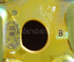 Zsolnay kisplasztika - Teknős. Eozinmázakkal bevont öntött fajansz, jelzett, hibátlan, 10x6,5 cm