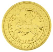 DN "Magyar Aranyóriások - II. Ulászló arany veretű guldiner, 1506" aranyozott Cu utánveret kapszulában (46mm) T:PP