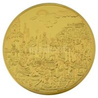 DN "Magyar Aranyóriások - Ferenc József koronázási emlékérem 1892" aranyozott Cu utánveret...