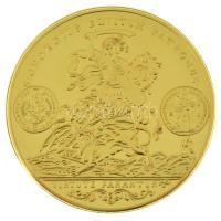 DN "Magyar Aranyóriások - III. Károly, arany Szent György érme, 1738" aranyozott Cu utánveret kapszulában (46mm) T:PP