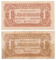Csehszlovákia 1944. 1K "AP" + "XA" T:AU,F Czechoslovakia 1944. 1 Koruna "AP" + "XA" C:AU,F Krause P#45a