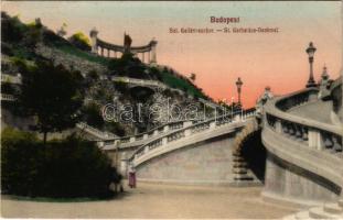 1912 Budapest I. Szt. Gellért szobor, hídfő feljáró lépcsője. N. M. Bp. 47. (EK)