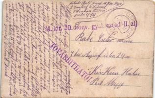 1918 Vinkovce, Vinkovci; Ulica Franje Ferdinanda / Ferenc Ferdinánd utca / street view + "M. ki...