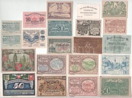 Vegyes, 20db-os osztrák és német szükségpénz / helyi pénz tétel, főként 1919-1921. között, közte Német Harmadik Birodalom 1944. "Gut für 10 pf bei der Postabteilung des Aeltesen der Juden - In Litzmannstadt-Getto - 15. Mai 1944." postai csekk T:vegyes AU-VG Mixed 20pcs Austrian and German necessity money (notgeld) / local money lot, mainly between 1919-1921, including German Third Reich 1944. "Gut für 10 pf bei der Postabteilung des Aeltesen der Juden - In Litzmannstadt-Getto - 15. Mai 1944." post cheque C:mixed AU-VG
