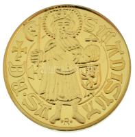 DN "Magyarok Kincstára - Hunyadi Mátyás aranyforint" aranyozott rézötvözet utánveret kapszulában, tanúsítvánnyal (20mm) T:PP