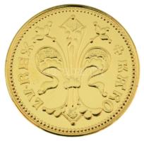 DN "Magyarok Kincstára - Károly Róbert arany forint" aranyozott rézötvözet utánveret kapsz...