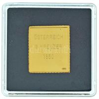 DN "Világ Bélyegcsodái - Habsburg Birodalom 9 Kreuzer 1850" aranyozott Cu bélyegérem, kaps...