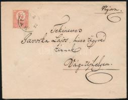 1872 Kőnyomat 5kr levélen / on cover "NYITRA" - Vágújhely