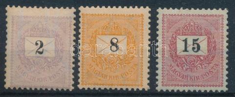 1898 2kr, 8kr, 15kr E