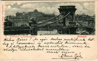 1898 (Vorläufer) Budapest, Lánchíd. Divald Károly 27. sz. (EK)