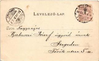 1898 (Vorläufer) Budapest, Lánchíd. Divald Károly 27. sz. (EK)