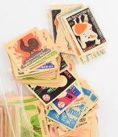 Vegyes gyufacímke tétel, közte nagyalakú is