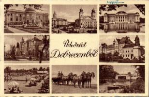 Debrecen az egyetemmel, a Déry múzeummal és lovasfogattal