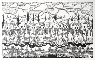 Durkó Gábor (1916-2003), össz. 10 db mű: Városrészletek, több alakos kompozíciók, tájképek, absztrak...