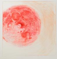 Kun Fuzsina (1976-): A hold, 2003. Hidegtű, papír, jelzett, művészpéldány EA V/VII számozással, 29,5×30 cm