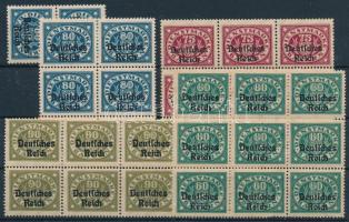 Deutsches Reich 34 db felülnyomott Hivatalos bélyeg összefüggésekben