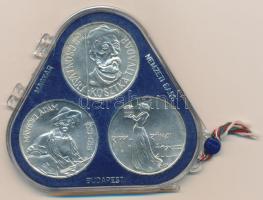 1977. 200Ft Ag (3xklf) "Magyar festők II. / Csontváry, Mányoki, Rippl-Rónai" érmesor eredeti, plombált "MNB" tokban T:BU, kis patina, tokon ragasztónyom Adamo EM52, EM53, EM54