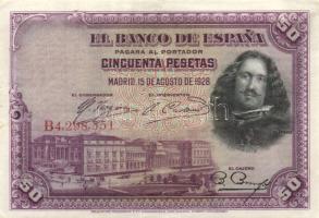 Spanyolország 1928. 50P (2x) T:II+,II