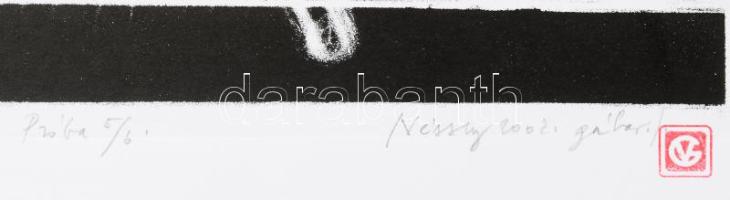 Véssey Gábor (1948-): Spleen de Paris XXXIV., 2002. Litográfia, papír, jelzett, próbanyomat 5/6 szám...