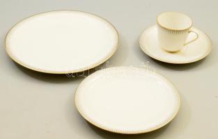 Johann Seltmann 4 részes reggeliző szett, jelzett, hibátlan, d: 24,5 cm