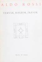 Aldo Rossi: Tervek, rajzok, írások. Összeáll.: Masznyik Csaba. Ford.: Anda Beáta, Csernyus Lőrinc, Ertsey Attila, et alii. Bp., [1986.], BME KISZ Bizottsága, 6+212 p. Fekete-fehér fotókkal illusztrált. Kiadói papírkötés, a borítón kis szakadással.
