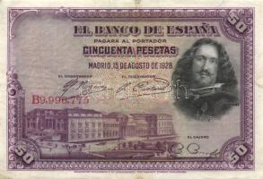 Spanyolország 1928. 50P (2x) T:II