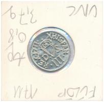 Spanyol Államok / Valenciai Királyság 1711. 6 Dénár "V. Fülöp" mintájára készült Ag, jelze...