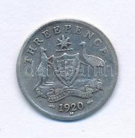 Ausztrália 1920M 3p Ag "V. György" T:F, hullámos lemez Australia 1920M 3 Pence Ag "George V" C:F, wavy coin Krause KM#24