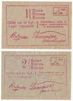 1914. Hajmáskér / Hadifogolytábor 1K + 2K, 1. kiadás T:AU Hungary / Hajmáskér / POW Camp 1914. 1 Korona + 2 Korona, 1st issue C:AU Adamo HHH-1.1, HHH-1.2