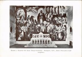 Budapest XIV. A Szent Domonkos-rend (Rózsafüzér Királynéja) temploma, Árpádházi B. Margit márványoltára és freskója. Credo kiadása s: Kontuly Béla (EK)