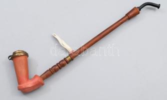 Galambos Lajos kaposvári pipakészítő pipa, h: 30 cm