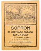 Thirring Gusztáv-Heimler Károly: Sopron és környékének részletes kalauza. Bp., 1921, Turistaság és Alpinizmus, 1 (címkép) t. + 50 p.+11 (korabeli reklámok) sztl. lev. +1 (Sopron város kihajtható térképe) t. Korabeli reklámokkal. Fekete-fehér illusztrációkkal. Kiadói papírkötés.