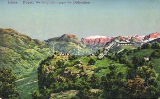 Bolzano, Bozen; Virglbahn gegen die Dolomiten / funicular