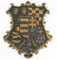 A Magyar Szent Korona Országainak középcímere. Bronz, jó állapotban, 29x26 cm