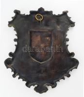 A Magyar Szent Korona Országainak középcímere. Bronz, jó állapotban, 29x26 cm