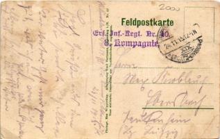 1915 Westl. Kriegsschauplatz Barbas / WWI western theater of war in France, German soldiers in the m...