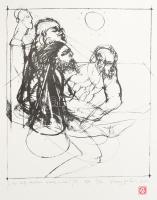 Véssey Gábor (1948-): No life (...), 2000. Litográfia, papír, jelzett, 8/13 számozással, 31×26,5 cm