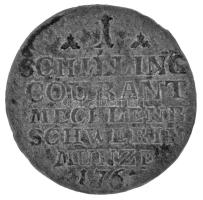Német államok / Mecklenburg-Schwerin 1767. 1Sch billon "II. Frigyes" (0,78g) T:VF,F German states / Mecklenburg-Schwerin 1767. 1 Schilling Courant billon "Friedrich II" (0,78g) C:VF,F Krause KM#204
