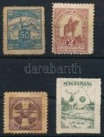 1922-1938 Menekülteket védő szövetség 2 db + Szocialista párt + Magyarság levélzáró