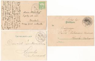 5 db régi motívum képeslap: litho virágok / 5 pre-1945 motive postcards: litho flowers