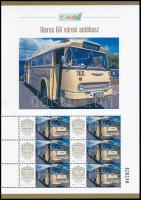 2025 Ikarus 66 városi autóbusz 6 bélyeges megszemélyesített kisív dísztokban