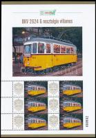 2025 BKV 2624 G nosztalgia villamos 6 bélyeges megszemélyesített kisív dísztokban