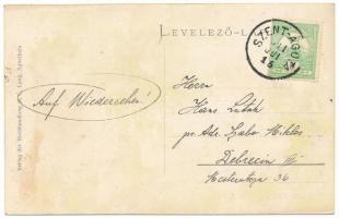 1911 Szentágota, Agnetheln, Agnita; Reiterbanderium / lovas bandérium, katonák üdvözlése, Wagner üzl...