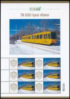 2025 TW 6000 típusú villamos 6 bélyeges megszemélyesített kisív dísztokban