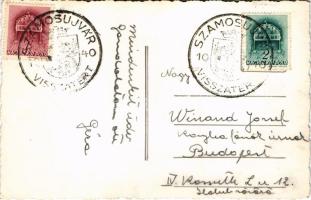 1940 Szamosújvár, Gherla; Fő tér, Elite kávéház és étterem, Covrik Teodor, Florian Jacob üzlete / ma...