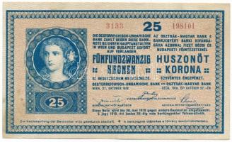 1918. 25K "3133" 3mm, hullámos hátlappal T:XF,VF Adamo K22/3