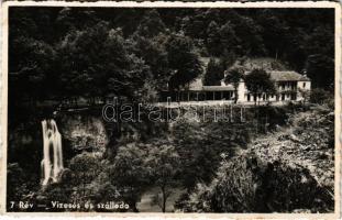 Rév, Körösrév, Vad, Vadu Crisului; vízesés és szálloda. Erdélyi Kárpát egyesület kiadása / waterfall and hotel + "MAGYAR KIRÁLYI MOZGÓPOSTA" bélyegző