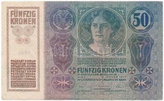 1914. 50K piros "MAGYARORSZÁG" felülbélyegzéssel, "1041 404536" T:F, szép papír
...