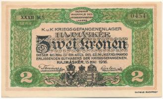 Hajmáskér / Hadifogolytábor 1916. május 15. 2K római sorozat és arab sorszámozás, "MS" jel...